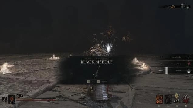 Black Needle shown after the Sester encounter.