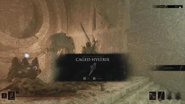 Caged Hystrix shown near the Chamber of Becoming exit.