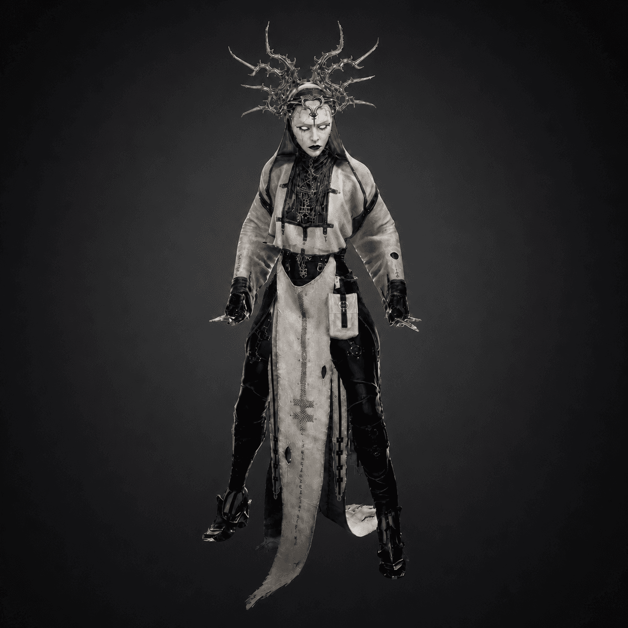 Sester Genessa the Wayward shown as a front-facing full-body character render.