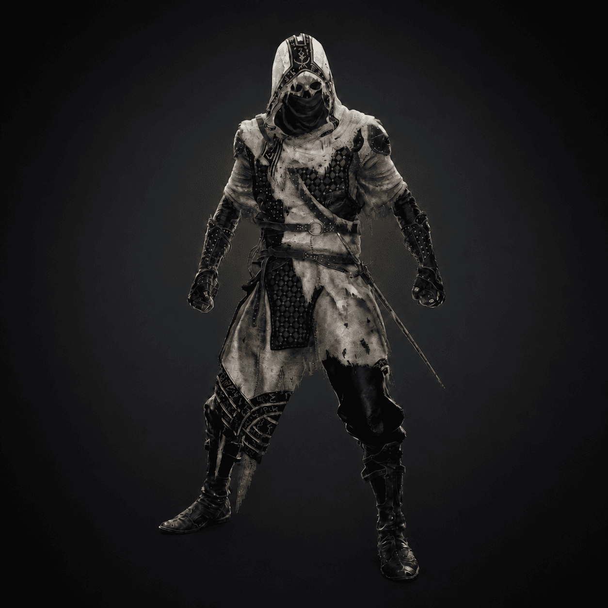 Tiel the Acolyte shown as a front-facing full-body character render.
